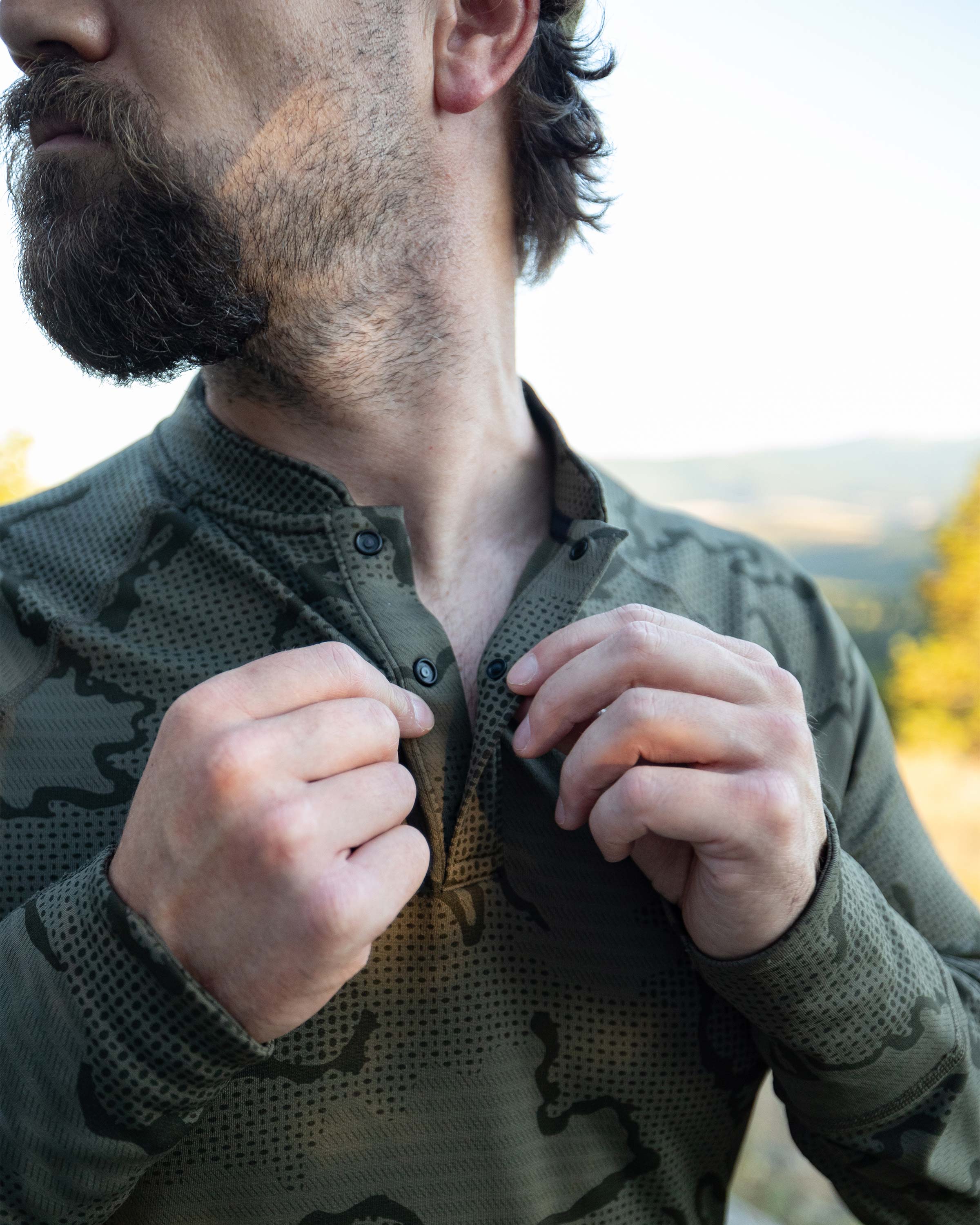 Ridgepoint Fleece Henley | Ash Tonal - Image 10