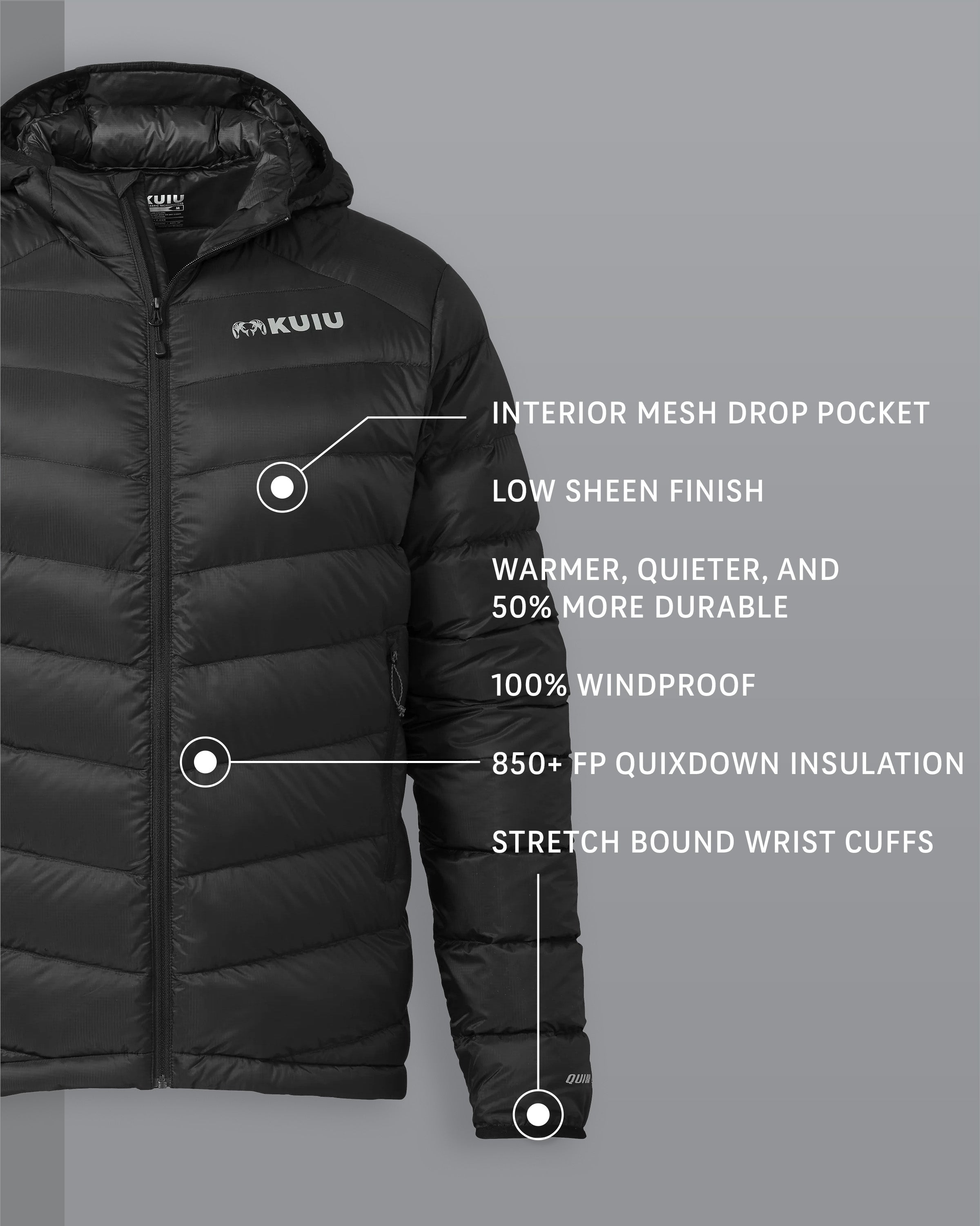 Alternative view of Super Down LT Hooded Jacket | Black