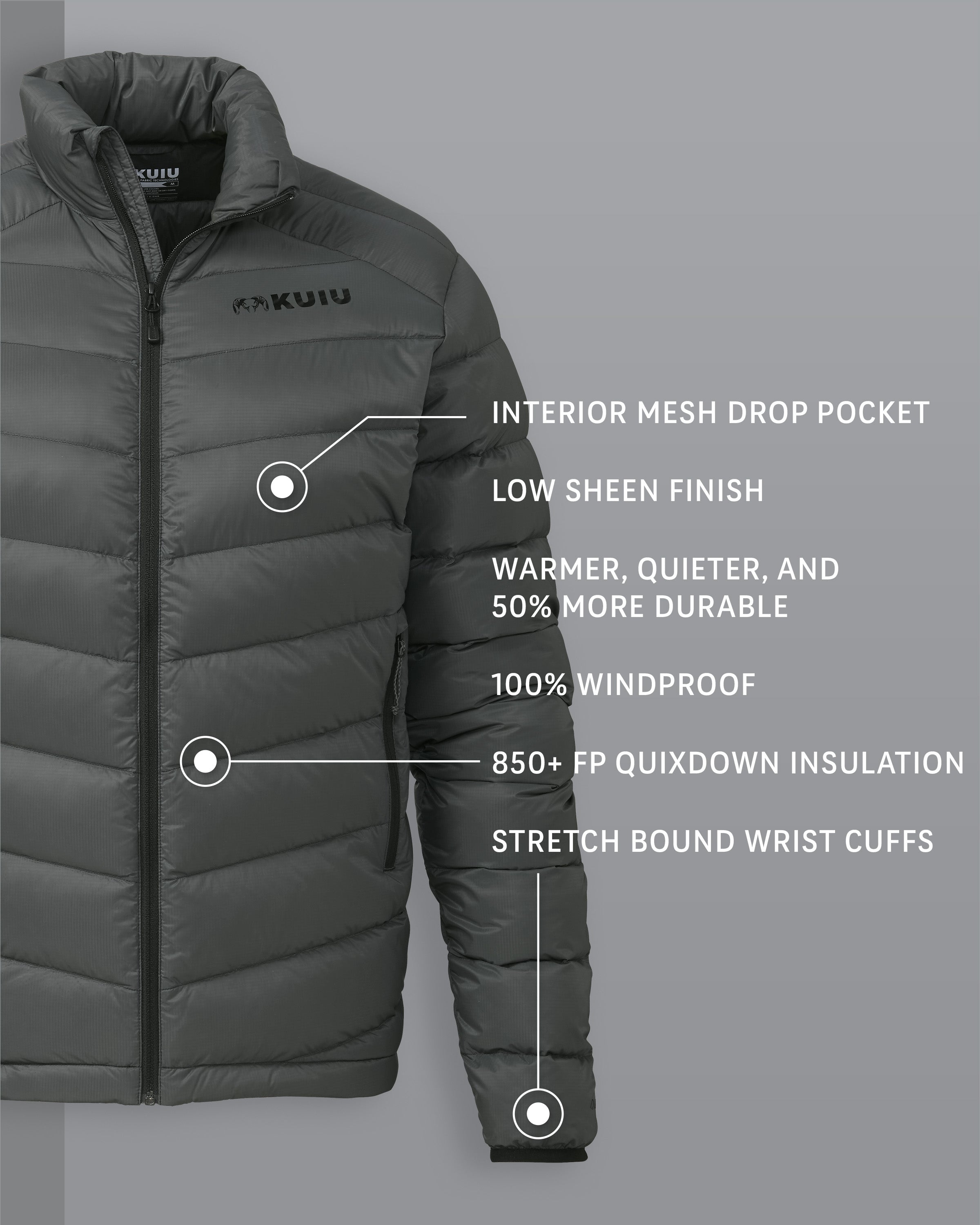 Alternative view of Outlet Super Down LT Jacket | Gunmetal