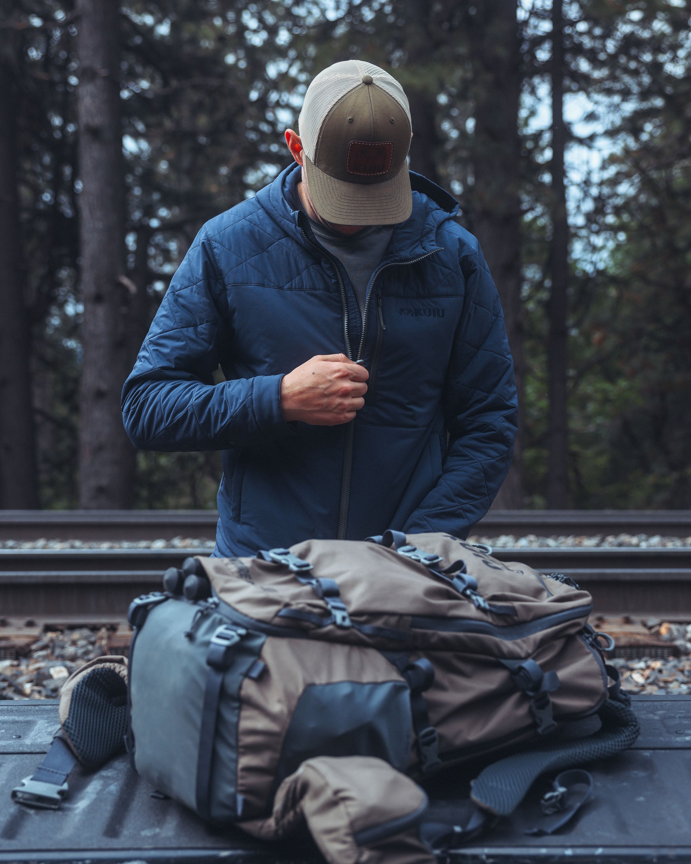 Outlet Granby Hooded Jacket | Steel Blue - Image 4