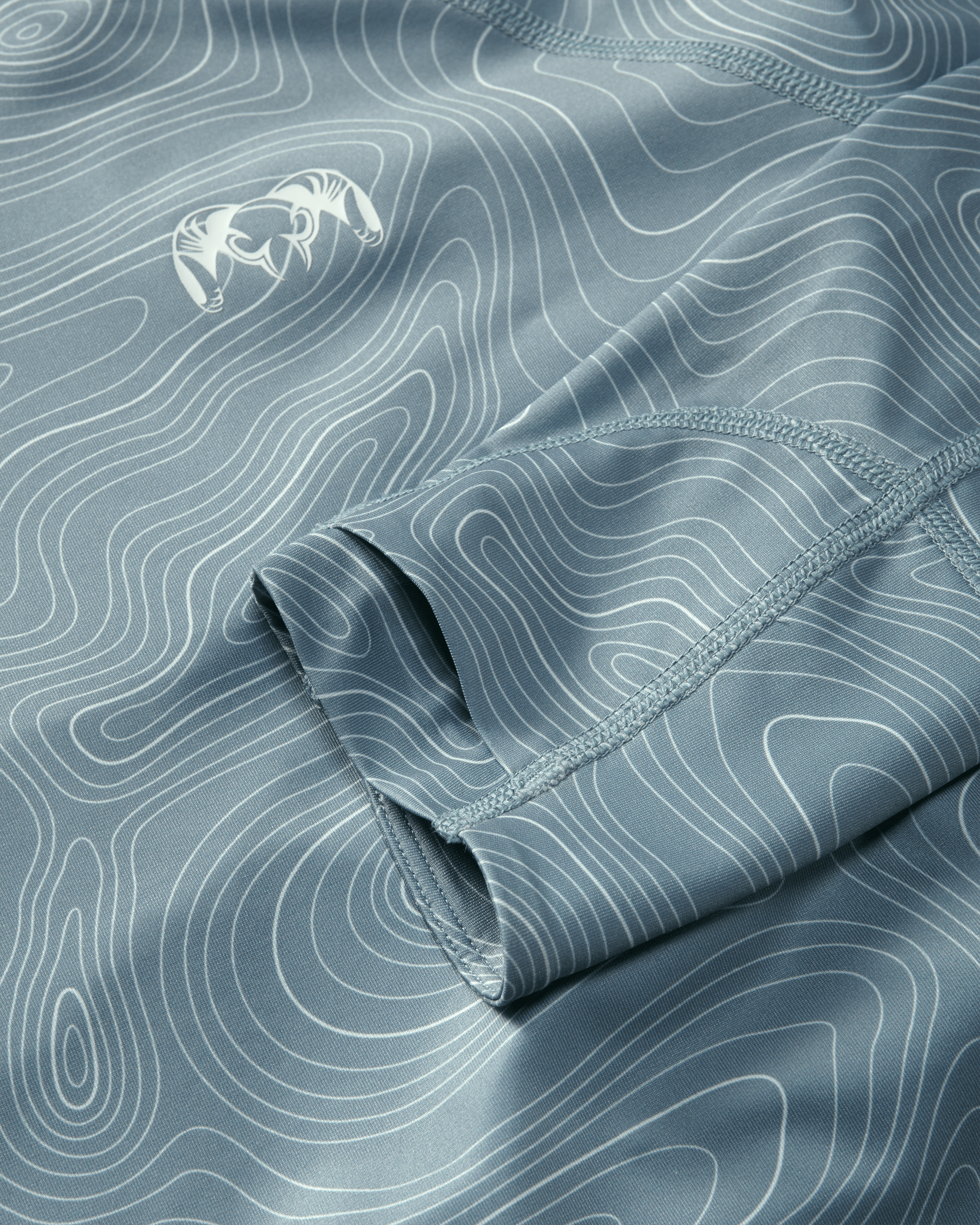 Alternative view of Gila LS Hoodie Topo | Glacier Topo Print
