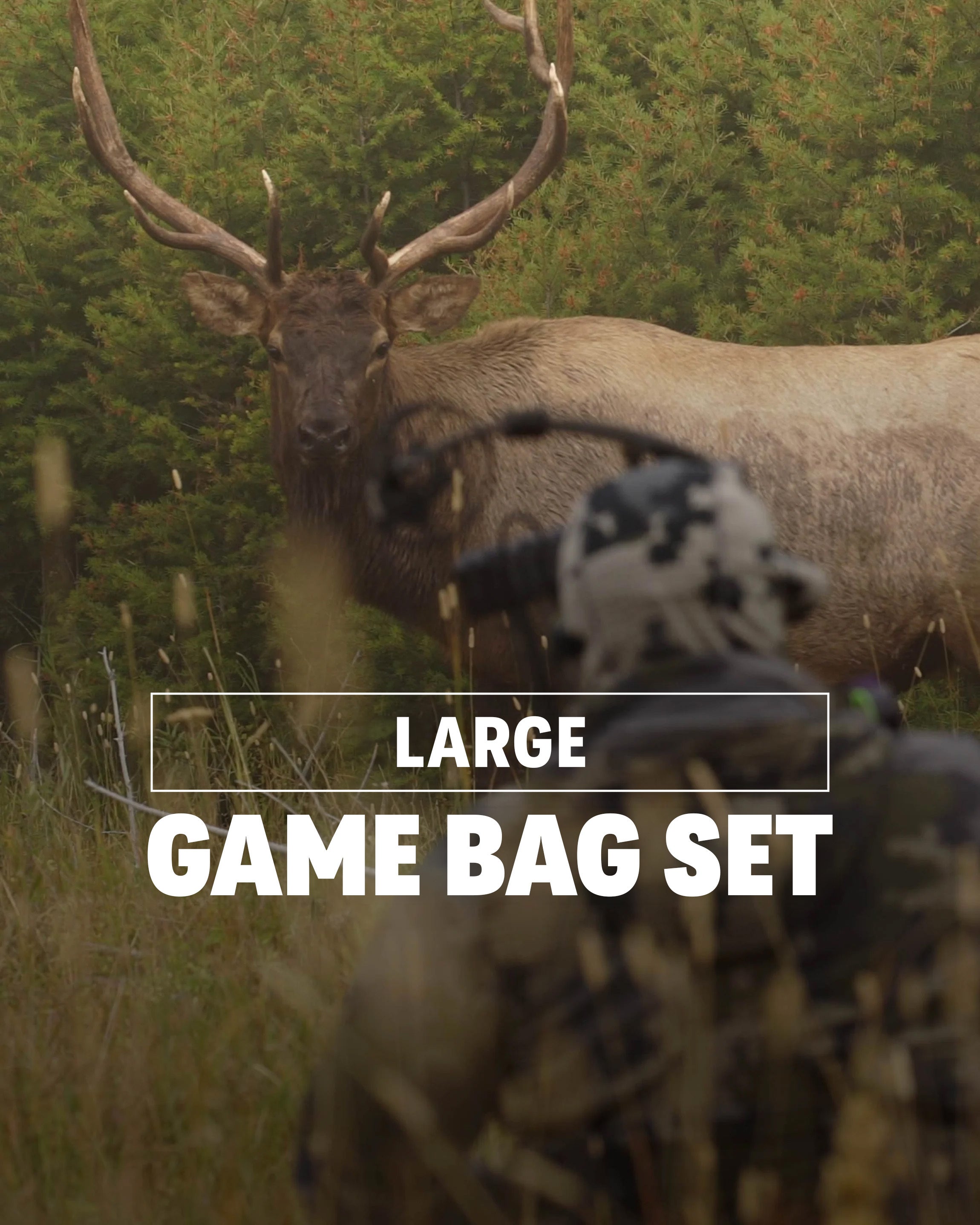 Alternative view of Elk/Caribou Large Game Bag Set | White-Orange