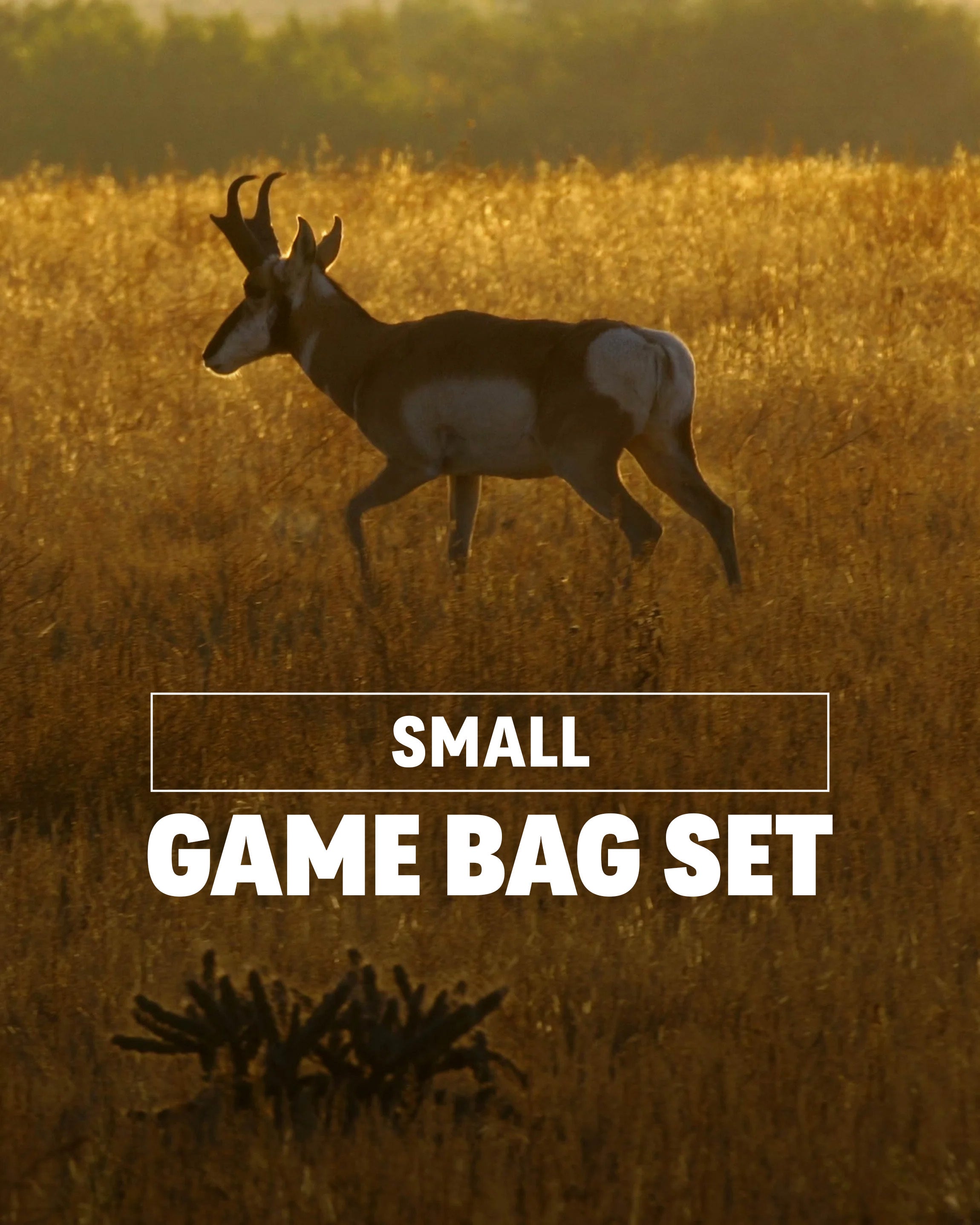 Alternative view of Small Deer/Antelope Game Bag Set | White-Orange